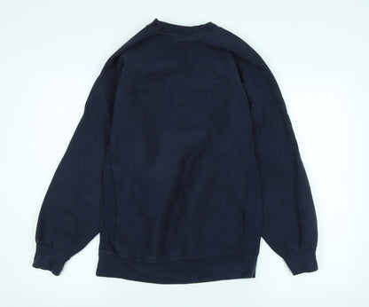 calumet Mens Blue Cotton Pullover Sweatshirt Size M - Logo- CALUMET