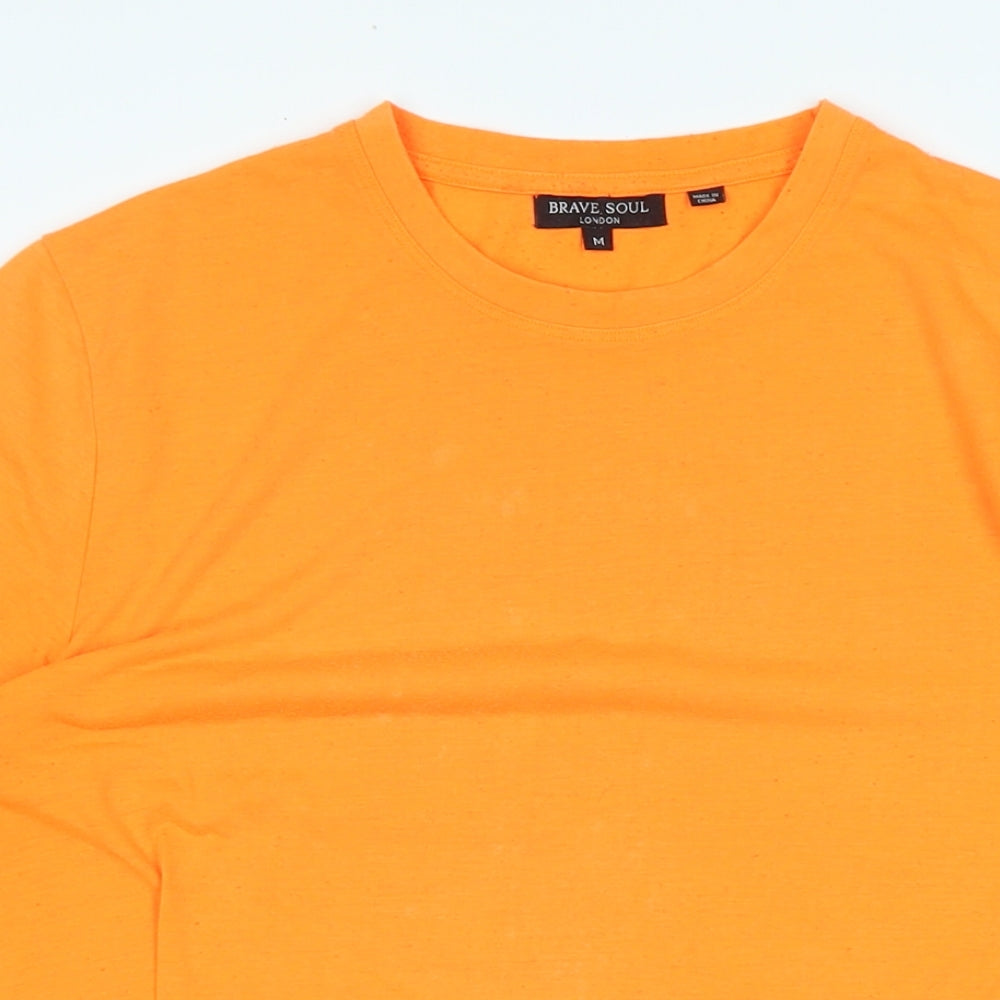 Mens UK Size M Brave Soul Orange  T-Shirt