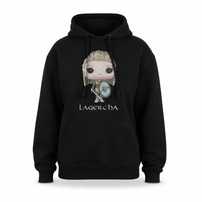 Vikings Womens Black Cotton Pullover Hoodie Size M - Logo - Lagertha