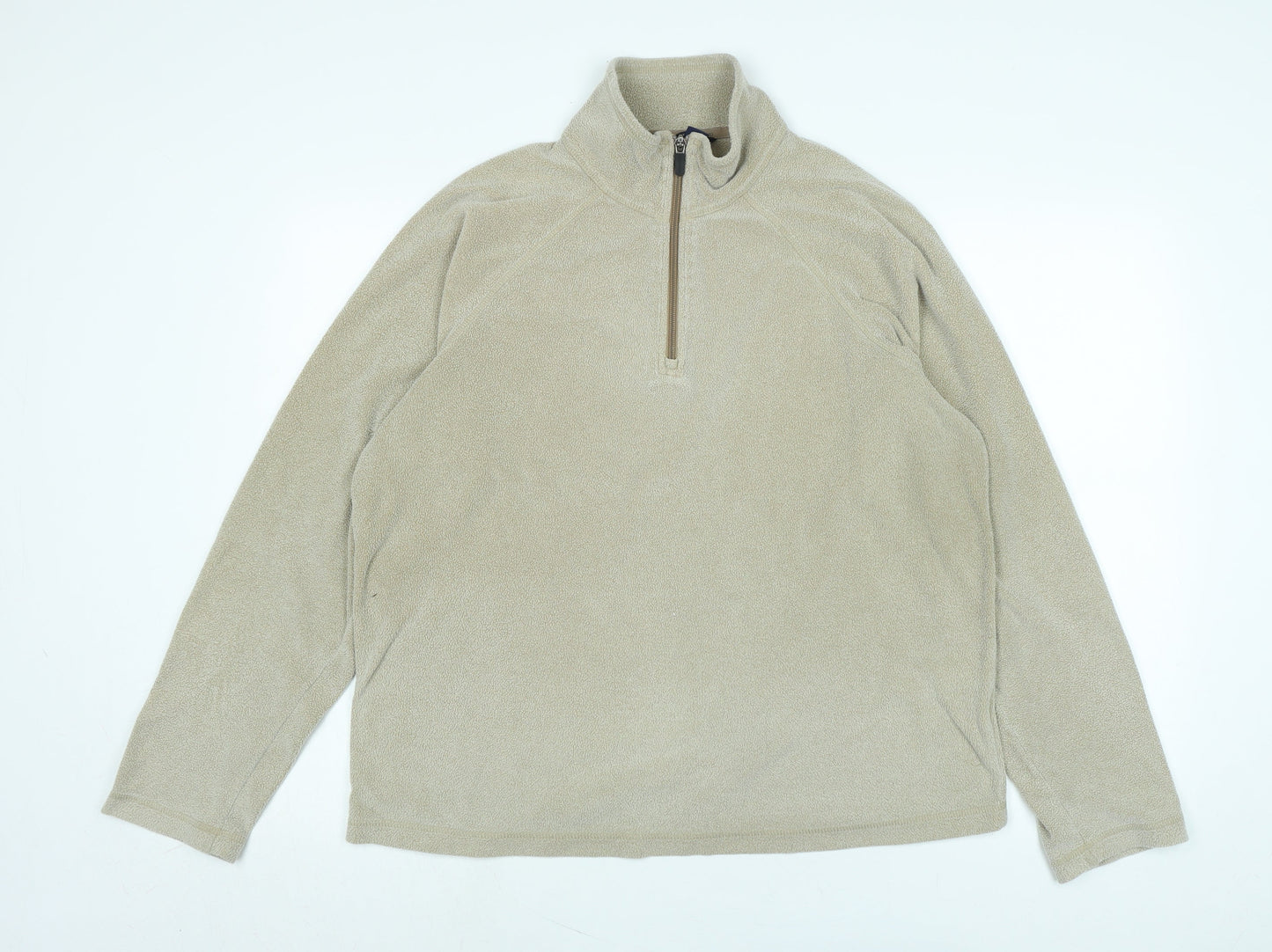 Mens UK Size M Lands' End Beige Pullover Sweatshirt