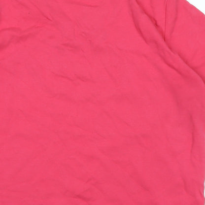 Womens UK Size L Isle Pink Basic T-Shirt