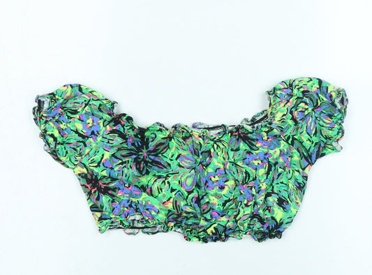 Womens UK Size S Motel Multicoloured Cropped T-Shirt