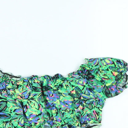 Womens UK Size S Motel Multicoloured Cropped T-Shirt