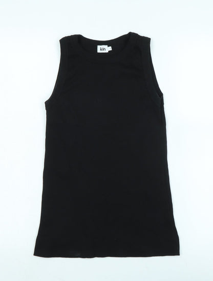 Womens UK Size S Kin Black Basic Tank