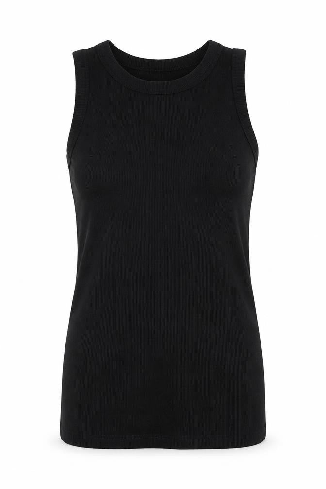 Womens UK Size S Kin Black Basic Tank