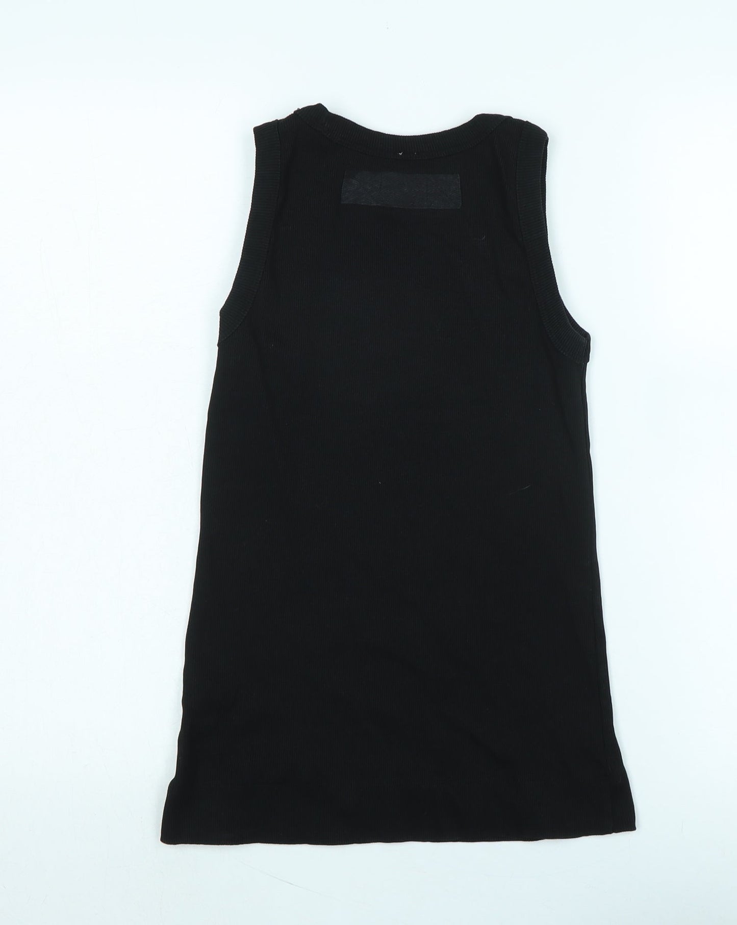 Womens UK Size S Kin Black Basic Tank