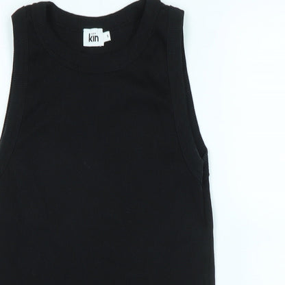 Womens UK Size S Kin Black Basic Tank