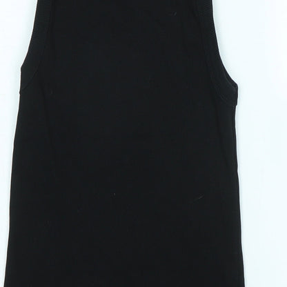 Womens UK Size S Kin Black Basic Tank