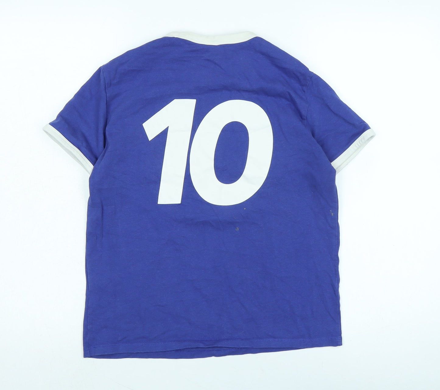 Womens UK Size M Berksha Blue Basic T-Shirt