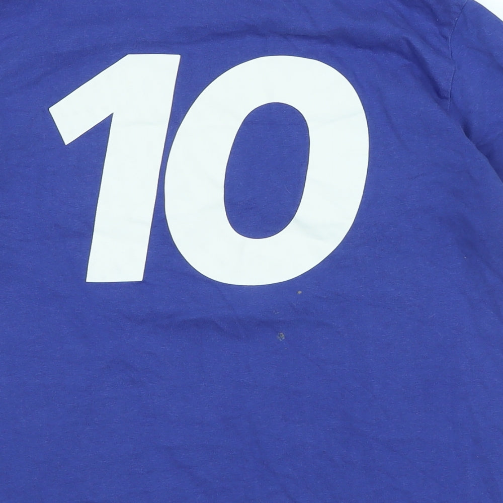 Womens UK Size M Berksha Blue Basic T-Shirt