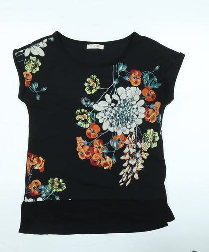 Womens UK Size S Oasis Black Basic Blouse