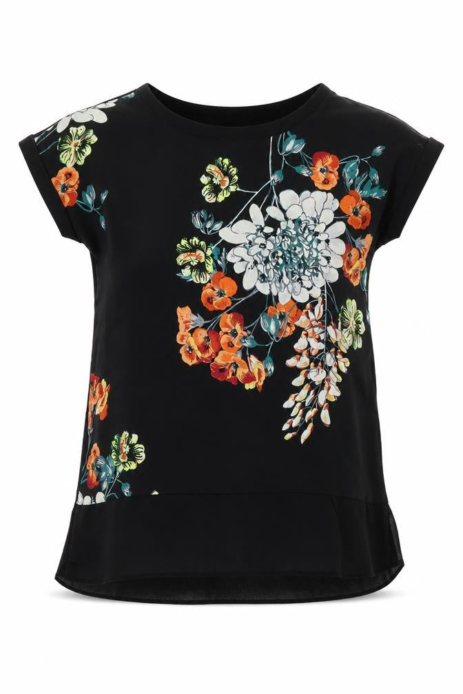 Womens UK Size S Oasis Black Basic Blouse