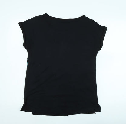 Womens UK Size S Oasis Black Basic Blouse