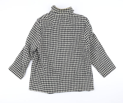 Marks & Spencer Womens Multicoloured Geometric Jacket Coat Size 16 Button