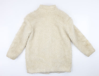 & Other Stories Womens Ivory Jacket Coat Size 8 Snap