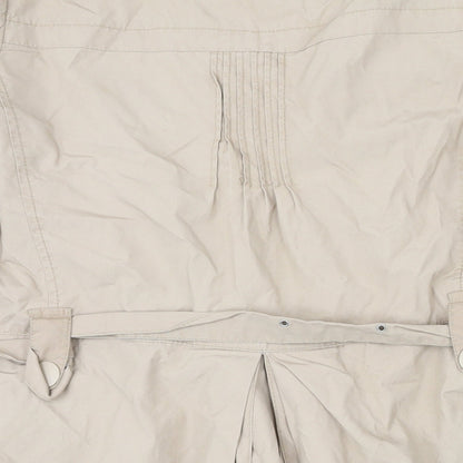 Womens UK Size 14 Moto Beige Rain Coat