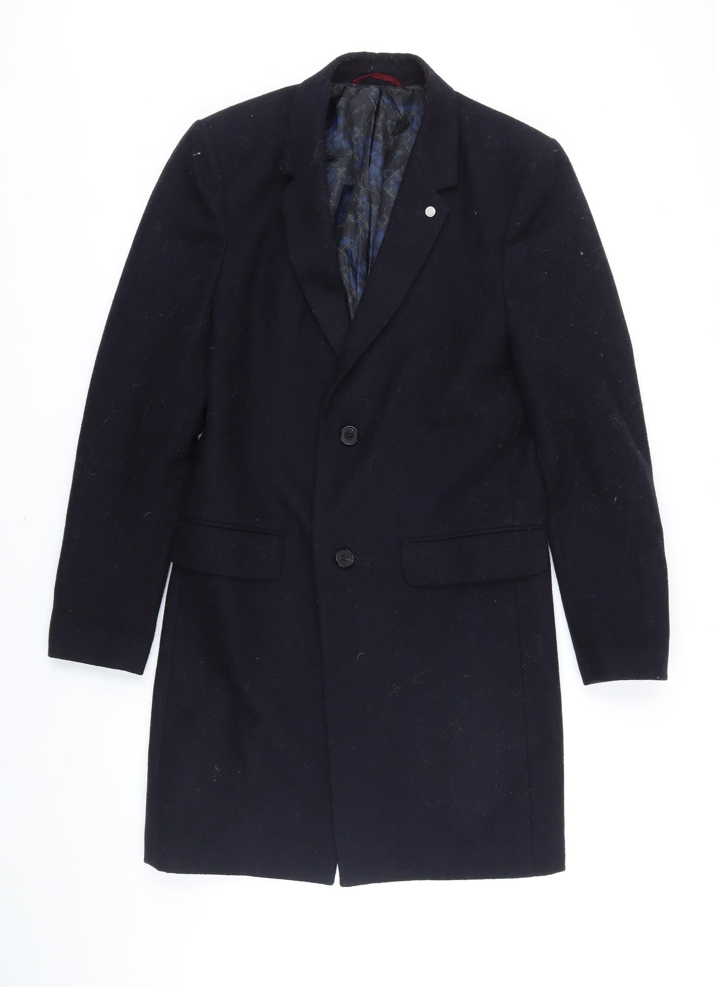 Mens UK Size XS Burton Blue Overcoat