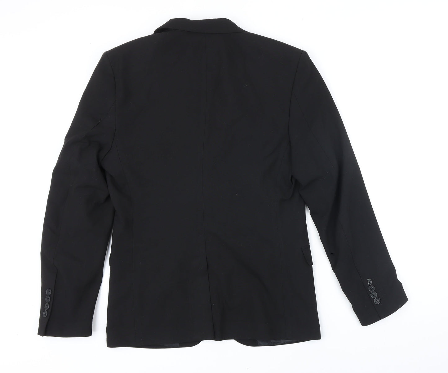 Boohoo Man Mens Black Polyester Jacket Blazer Size 40 Regular