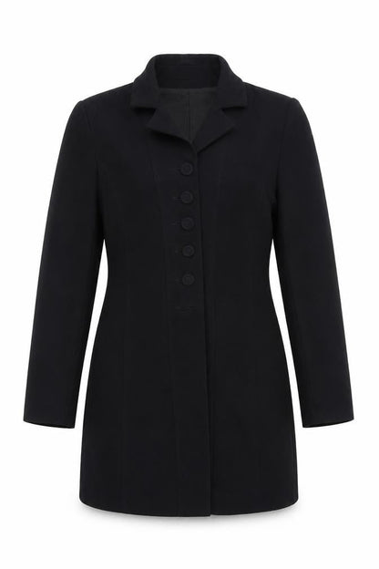 Diva Design Womens Black Jacket Coat Size 12 Button