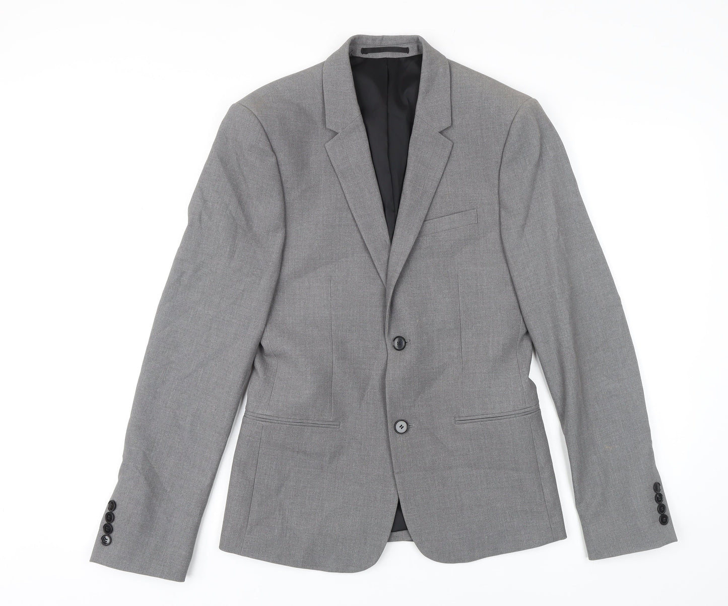 Mens UK Size 36 River Island Regular Grey Suit Jacket