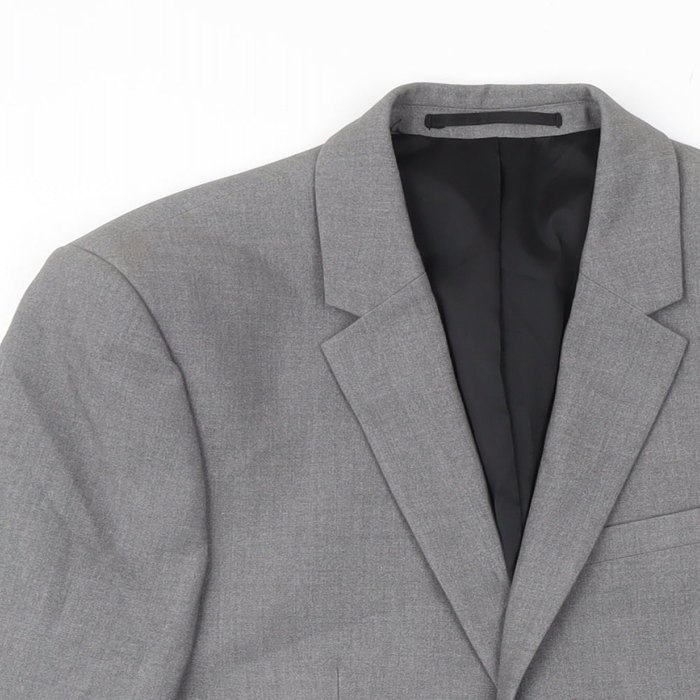 Mens UK Size 36 River Island Regular Grey Suit Jacket