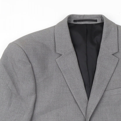 Mens UK Size 36 River Island Regular Grey Suit Jacket