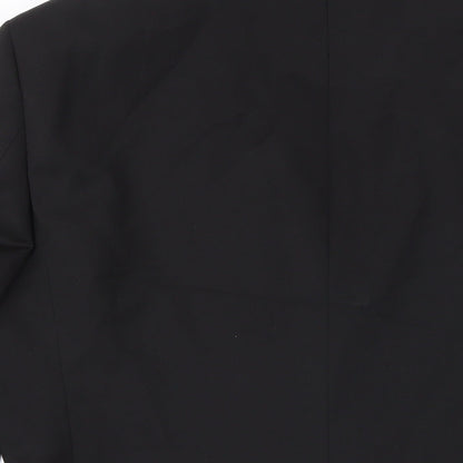 River Island Mens Black Polyester Jacket Blazer Size 42 Regular