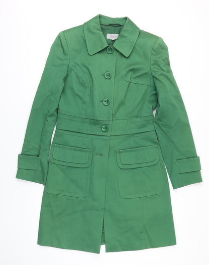Womens UK Size 10 M&S Green Rain Coat