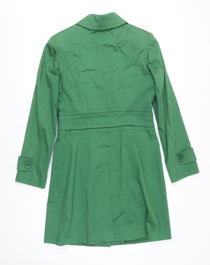 Womens UK Size 10 M&S Green Rain Coat