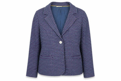 Adini Womens Multicoloured Geometric Jacket Blazer Size M Button