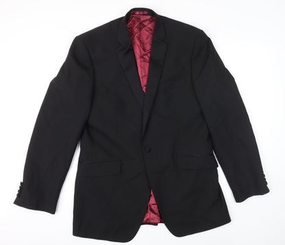 Mens UK Size 40 Burton Regular Black Suit Jacket