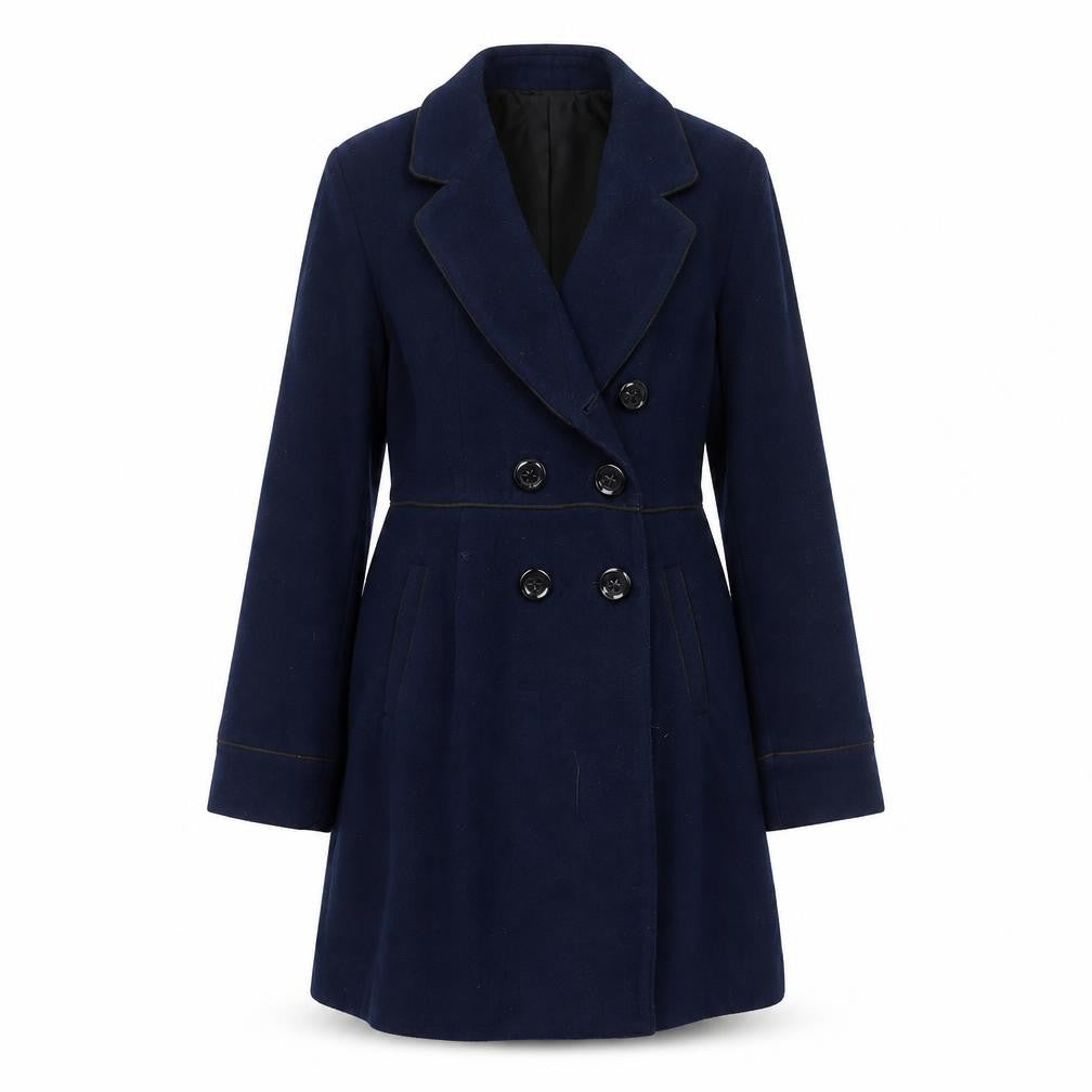 Womens UK Size 12 Yumi Blue Overcoat