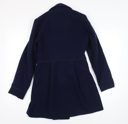 Womens UK Size 12 Yumi Blue Overcoat