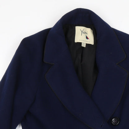 Womens UK Size 12 Yumi Blue Overcoat