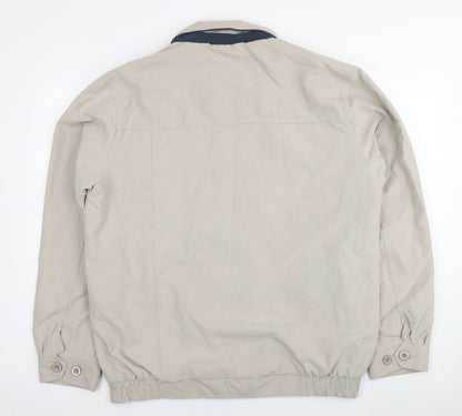 Aldon Mens Beige Bomber Jacket Jacket Size M Zip