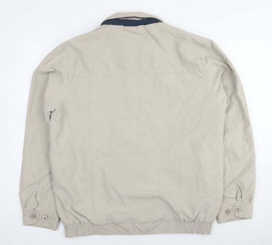 Aldon Mens Beige Bomber Jacket Jacket Size M Zip