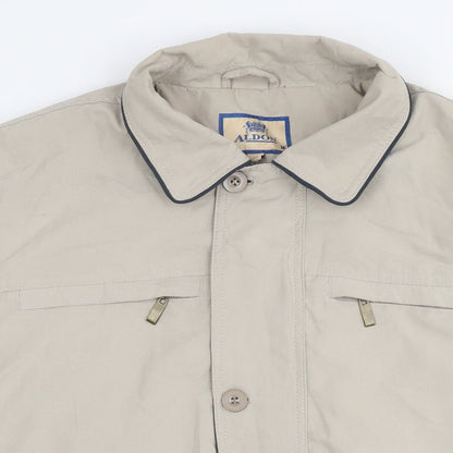 Aldon Mens Beige Bomber Jacket Jacket Size M Zip