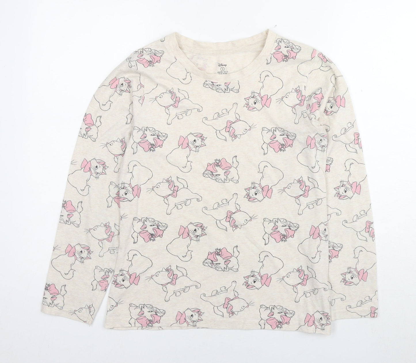 Womens UK Size 10 Disney Ivory Basic T-Shirt