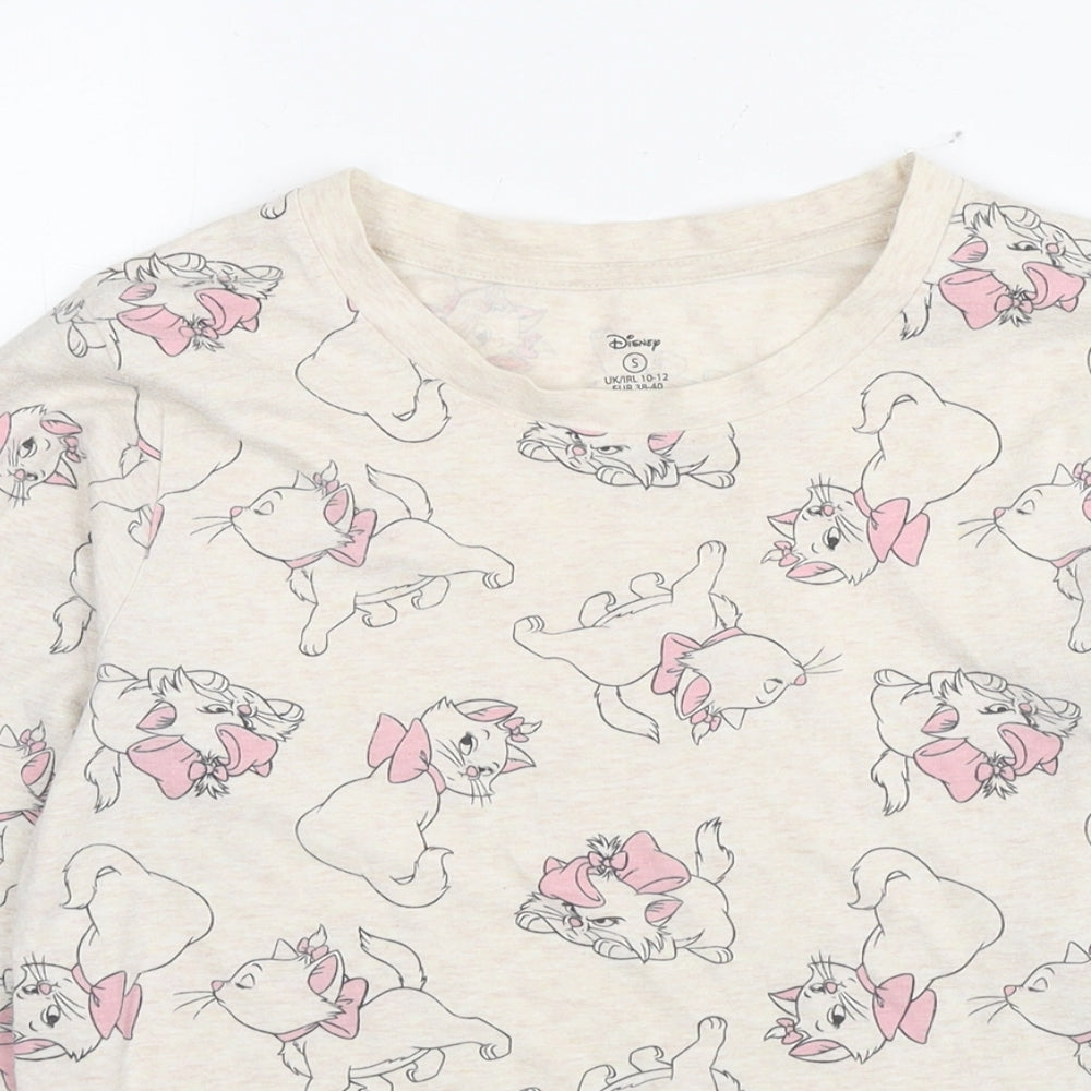 Womens UK Size 10 Disney Ivory Basic T-Shirt