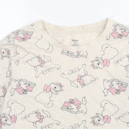 Womens UK Size 10 Disney Ivory Basic T-Shirt