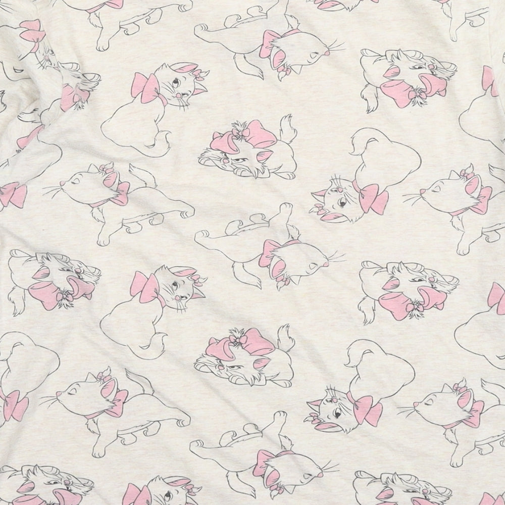 Womens UK Size 10 Disney Ivory Basic T-Shirt