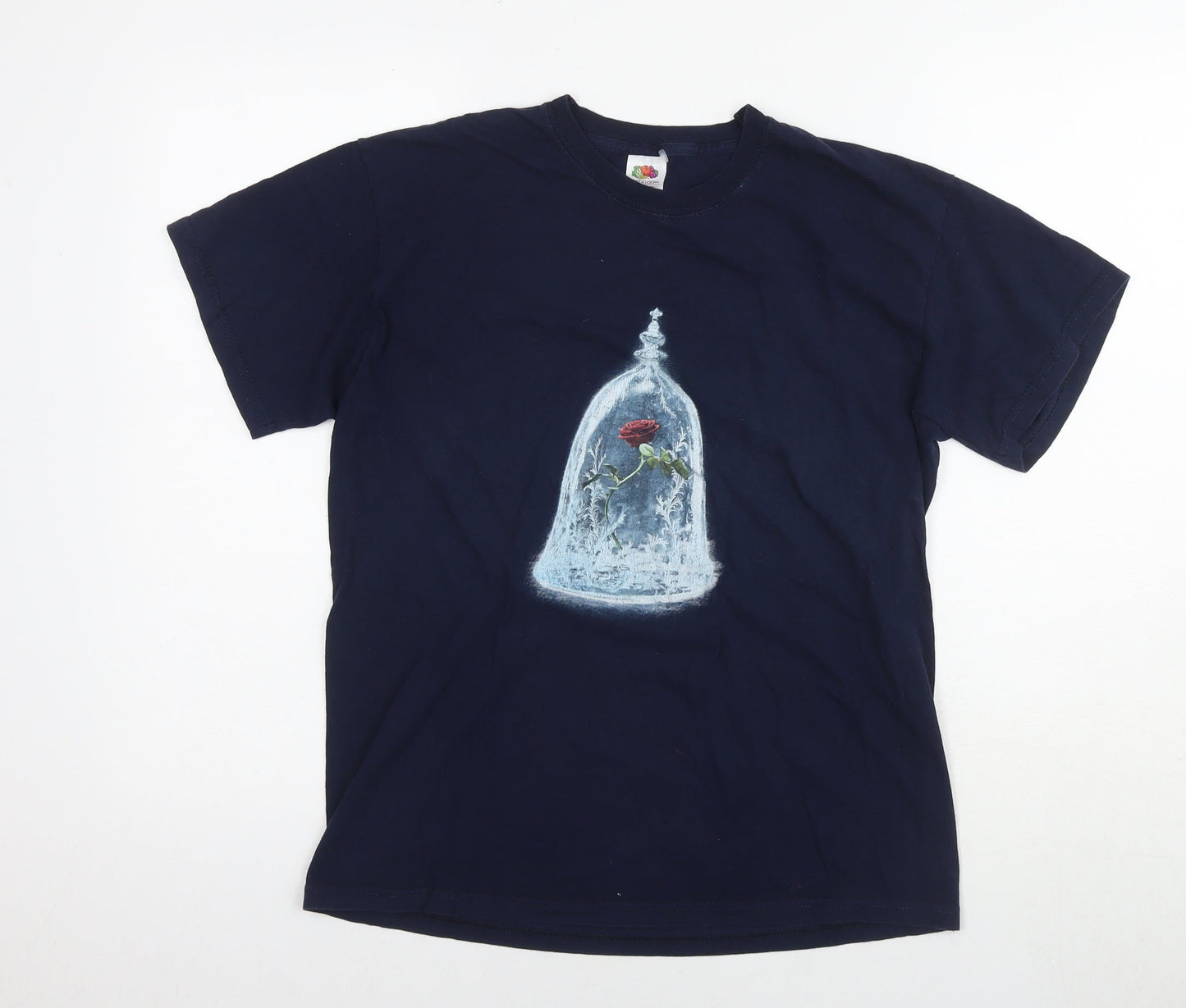 Womens UK Size M Disney Blue Basic T-Shirt