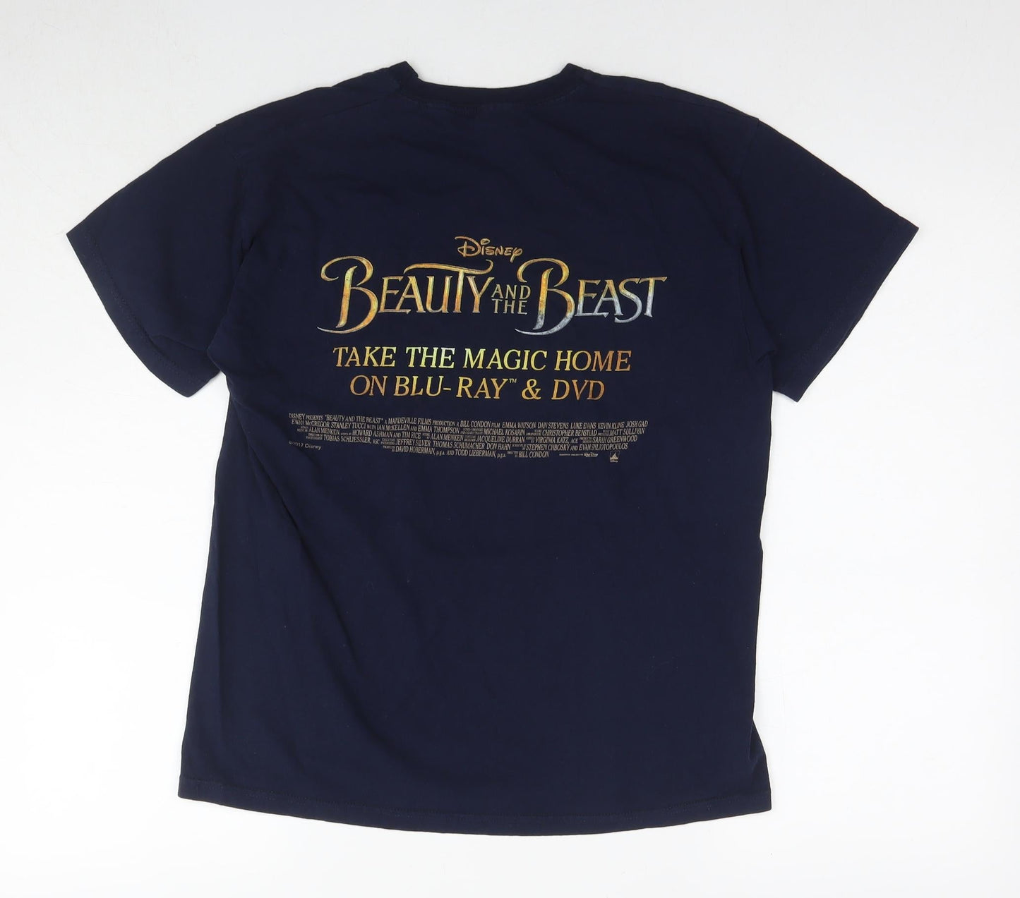 Womens UK Size M Disney Blue Basic T-Shirt