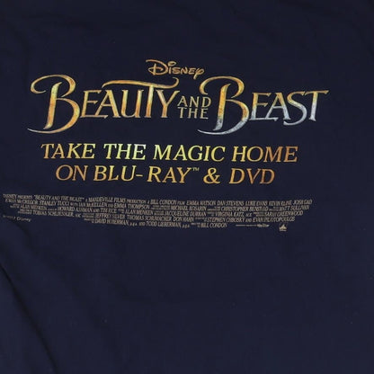 Womens UK Size M Disney Blue Basic T-Shirt