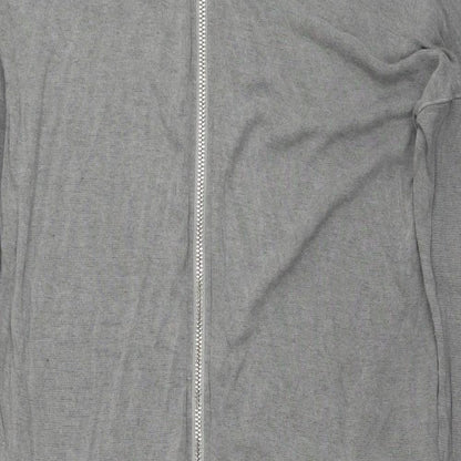 Postcard Womens Grey Viscose A-Line Size S Round Neck Zip - Label Size 2