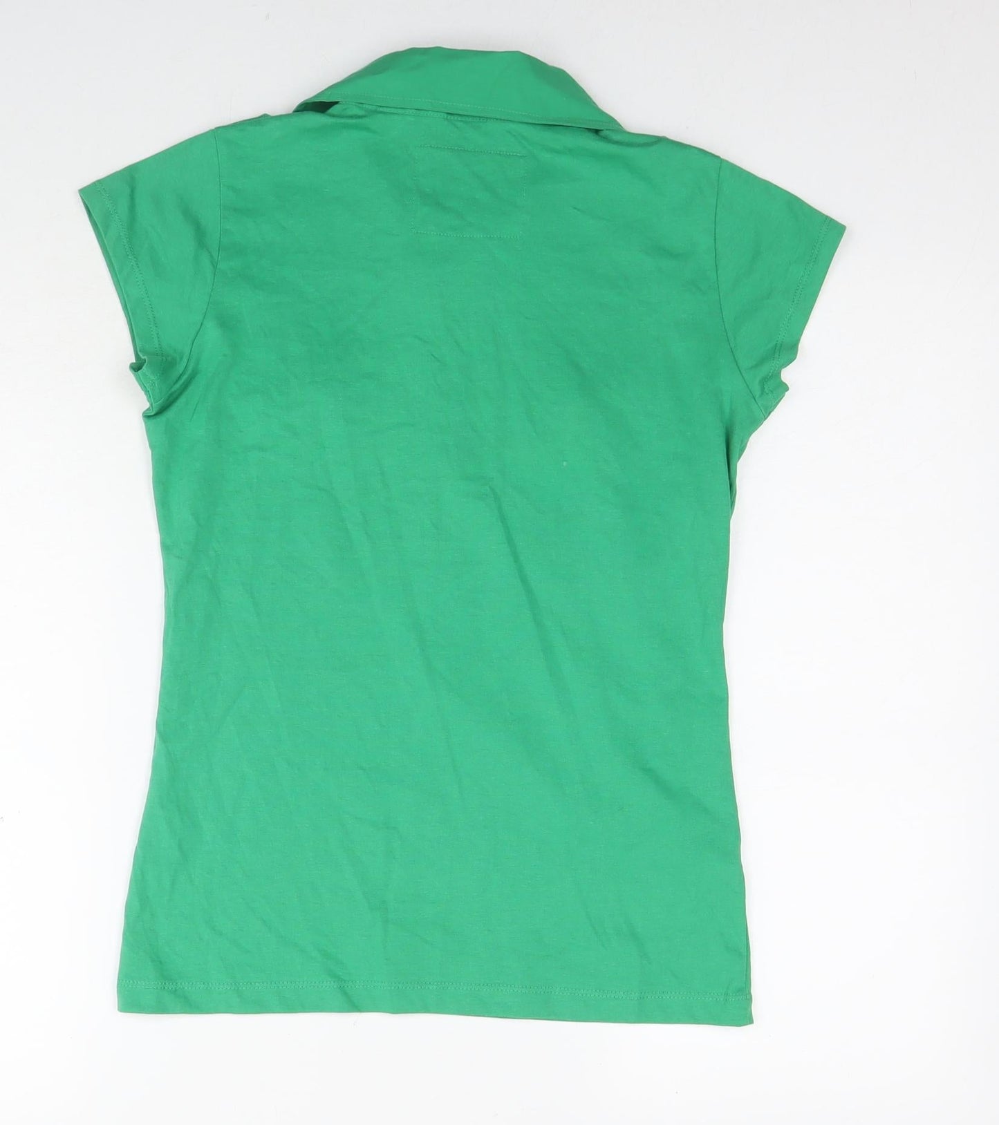 Womens UK Size 10 Urban Green Basic Polo
