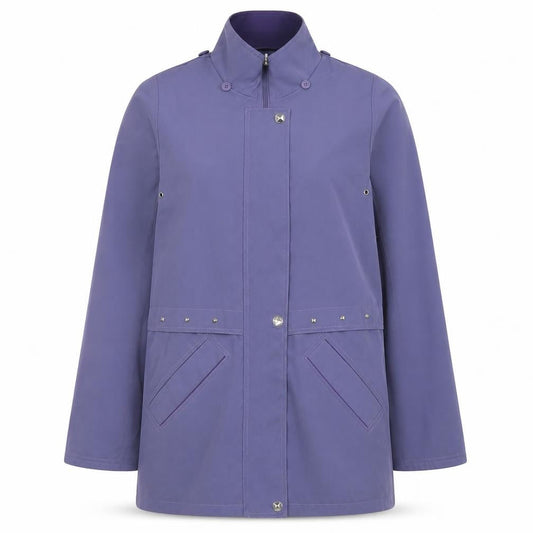 EWM Womens Purple Parka Jacket Size 12 Zip