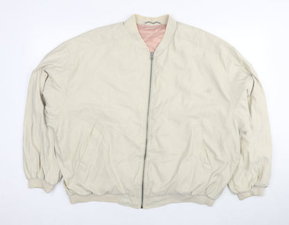 Mens UK Size M St Michael Beige Bomber Jacket
