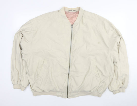 Mens UK Size M St Michael Beige Bomber Jacket