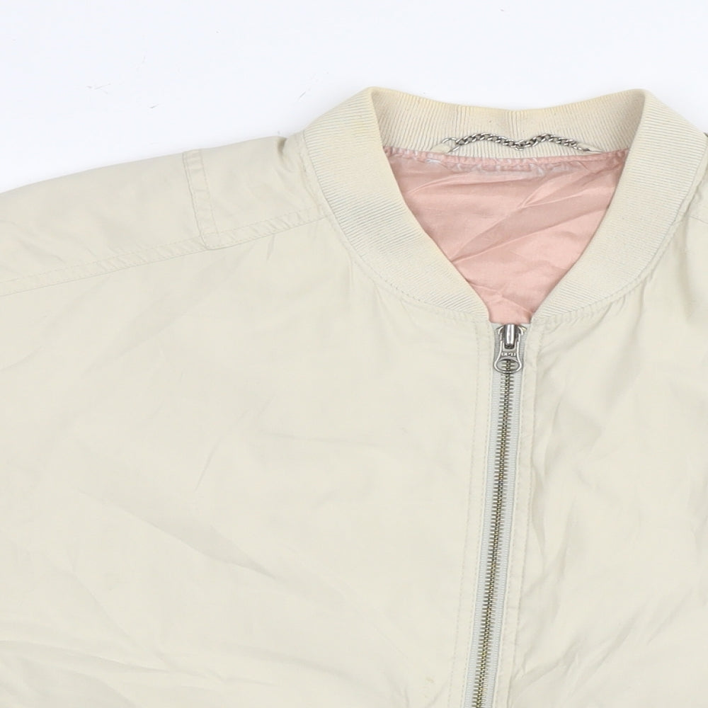 Mens UK Size M St Michael Beige Bomber Jacket
